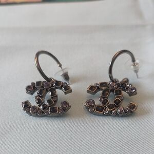 Elegant Black and Silver Earrings